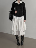 Vintage Frill Cotton Shirt Jacket