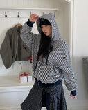 Caven Stripe Hooded Zip-Up