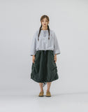 [AG.W] Wappen Stand Neck Crop Sweat Shirt