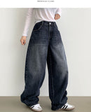 Incision Point Mega Balloon Fit Banding Denim Pants