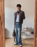 Godin Washed Back Pocket Wide Denim