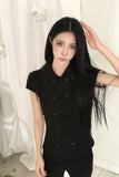 [ EEUN MADE ] Rosette Button Top