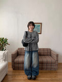 [unisex] Ronenki Color Over Round Cardigan