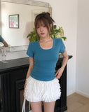 Slim Deep Round Short Sleeve