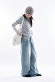 Dario string wide denim pants
