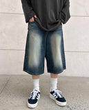 Tinted Half Bermuda Jeans