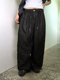 [MADE] Kinto String Two-Way Linen Denim Long Wide Jogger Pants