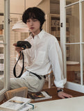 Rusling overfit silket shirt
