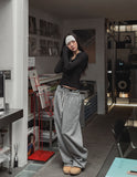 Dazzle ribbed snap semi-crop hoodie