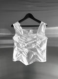 Silla Square Shirred Blouse