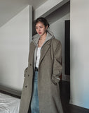 [wool80%] Mori Maxi Wool Hidden Coat