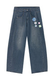 STAR + BADGE Wide Curved Jeans
