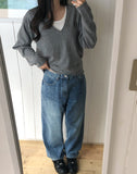 Kaniz Washed Wide Denim Pants
