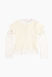 Layered ribbed half sleeve top