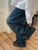 [unisex] Pihyo Carpenter Balloon Denim Wide Pants