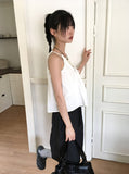 YOKU Ribbon String Sleeveless Blouse