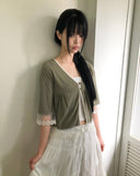 Motin Lace Three Quarter Cardigan