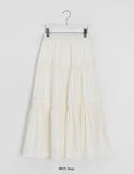 Kanzi Banding Shirring Long Skirt
