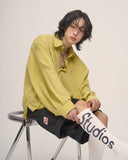 [LAN ARCHIVE] Big collar balloon linen shirt