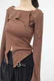 Shurene Collar Slit Knit