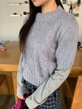 Jupa Cable Wool Short Sleeve Knit
