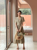 Kotia flower shirring one piece
