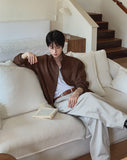 Kanji High-Neck Crop Cardigan