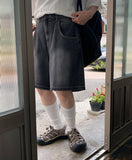 Mercoub Bijo Black Blue Bermuda Pants