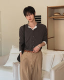 Daily Ribbed Round Cardigan