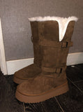 Brill Fur Platform Sole Ugg Long Boots