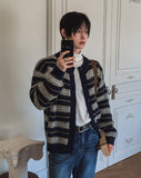 Camille Multi-Stripe Round Cardigan