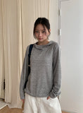Burhit Unbalance Ribbed Hoodie