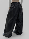 Nunt Band Coated Leather Pants