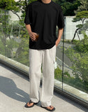 Linen Banding Cargo Wide Pants