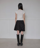 Asymmetrical Draped Layered Skirt