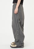 Work incision rivet nylon wide pants