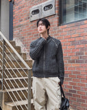 Kennen Fingerhole Wool Knit Zip-up