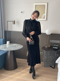 Seldin Velvet See-Through Dot Blouse