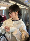 Dunve Sailor Collar Duffel Knit Cardigan