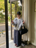 Deimi stripe fleece crop jumper