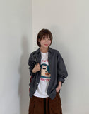 [unisex] Comb Linen Stripe Over Shirt