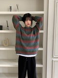 [UNISEX Wool 20] Tums Gradation Stripe Mohair Knit