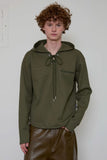 eyelet waffle hoodie