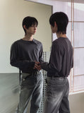 Trav Diagonal Henley Neck Long Sleeve T-shirt