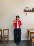 [BAONHAUS] Mecca Summer Denim Layered Skirt Pants