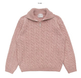 Pilon Cash Half Zip Up Knit