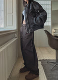 flame embroidered Carpenter Pants