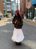 Kayan Banding Dot Balloon Long Skirt