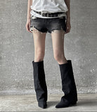 Flow Damage Denim Shorts