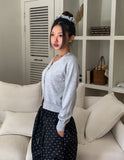 Smoothie Raglan Semi-Crop Cardigan SET - Scrunchie, Cardigan